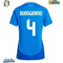 Italia Alessandro Buongiorno #4 Hjemmedrakt Dame EM 2024 Kortermet